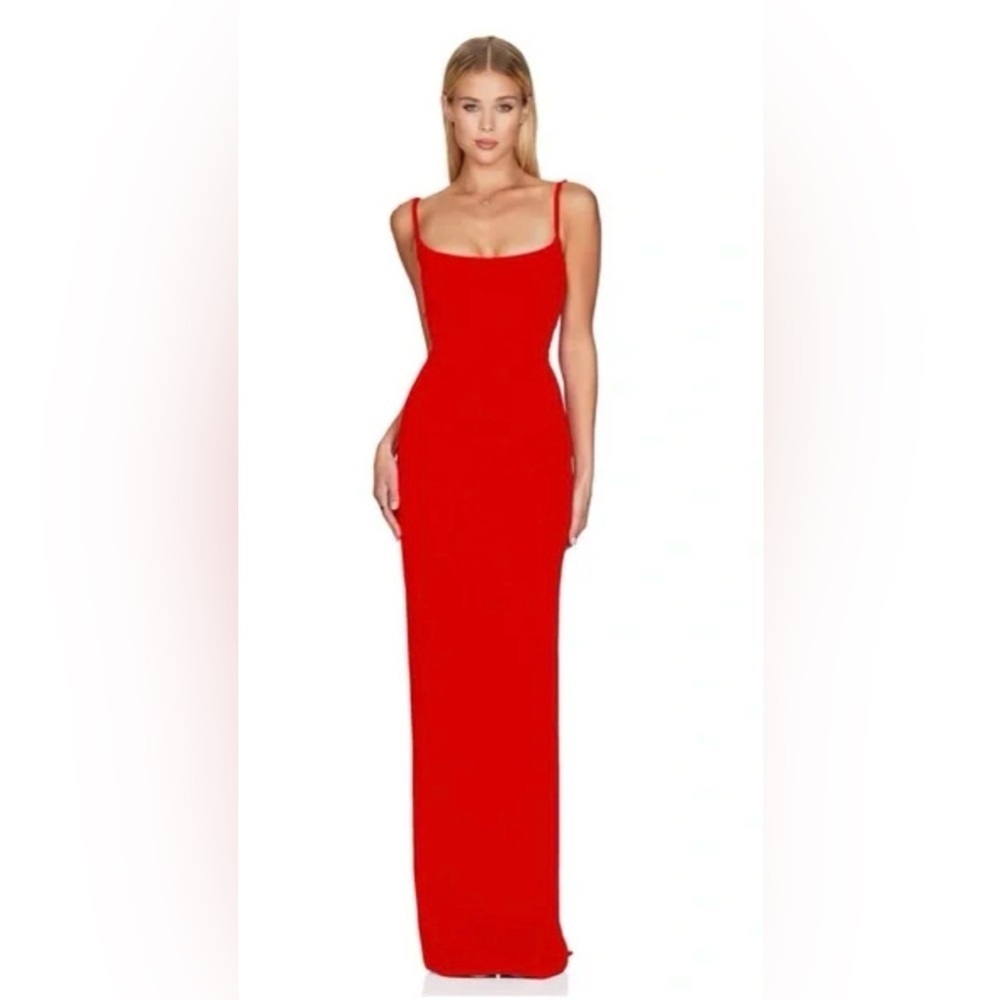 Nookie Bailey Gown Cherry Red Size L Maxi Formal Prom Dress